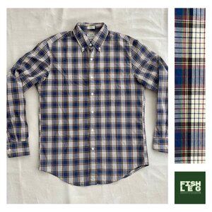 J. Crew | Classic Fit Secret Wash Check LS Button Down - Sz S /Blue & Green & Re